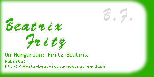 beatrix fritz business card